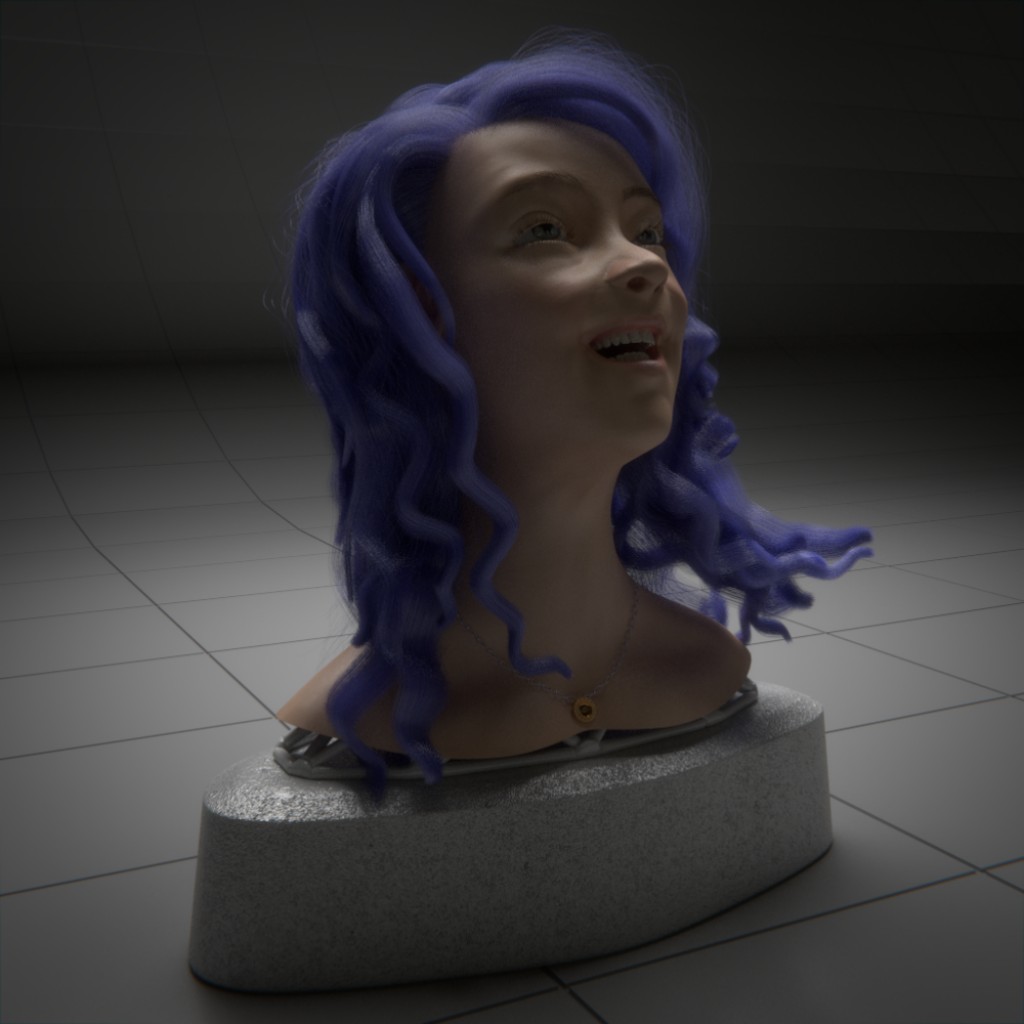 female face rigged preview image 1